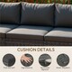 image 7 of Yaheetech 7-Piece Modular PE Rattan Patio Furniture with Thick Cushions-Grey