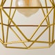 image 5 of ValueLights Modern Geometric Gold Metal Basket Cage Ceiling Pendant Light Shade