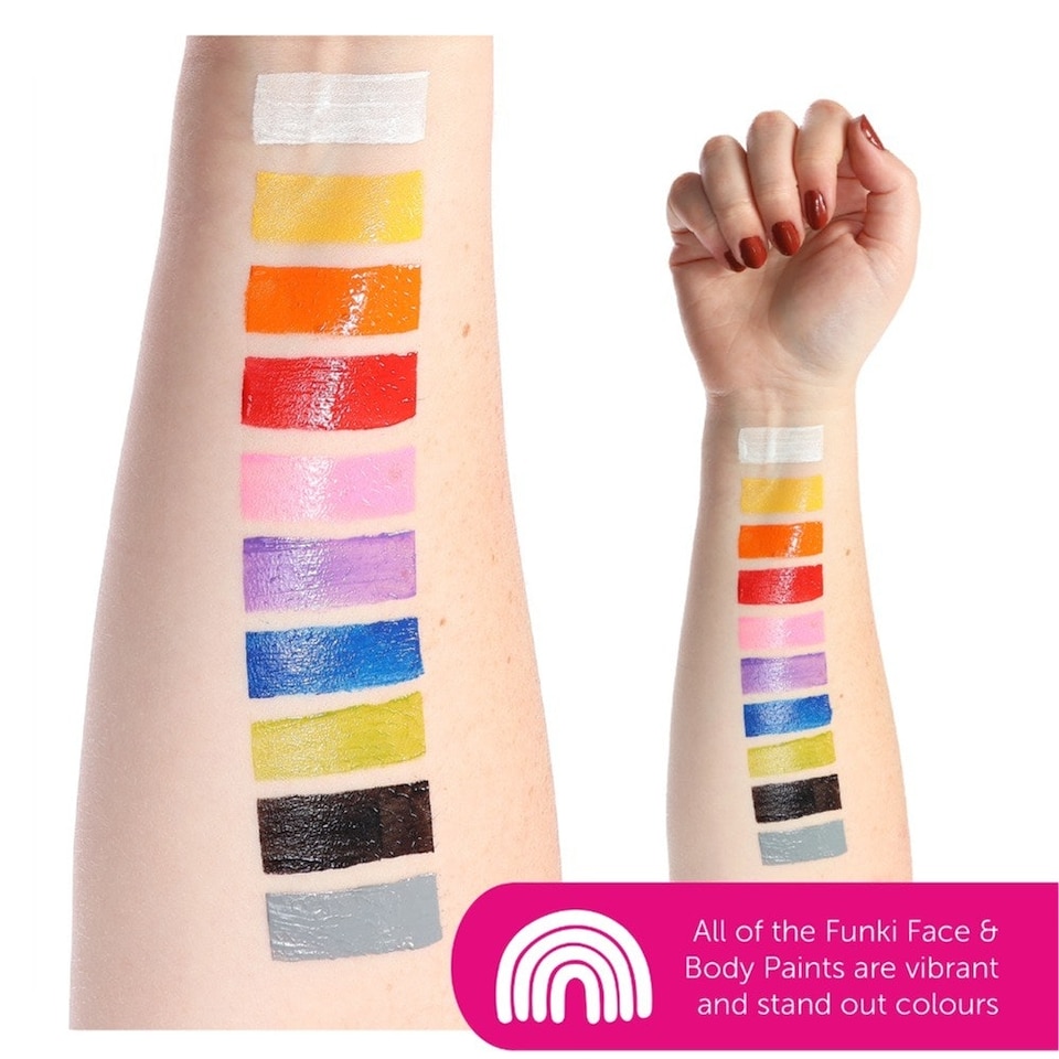 image 1 of Funki Pink Face & Body Paint Pot – Fancy Dress Makeup for Costumes, Festivals & Parties Pink | One Size