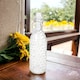 image 2 of 1L Clear Dotted Design Glass Swing Lid Bottle | Clear | 1L | 3
