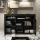 image 3 of TV Unit TV Stand Sideboard Storage Cabinet Cupboard Black High Gloss 155cm