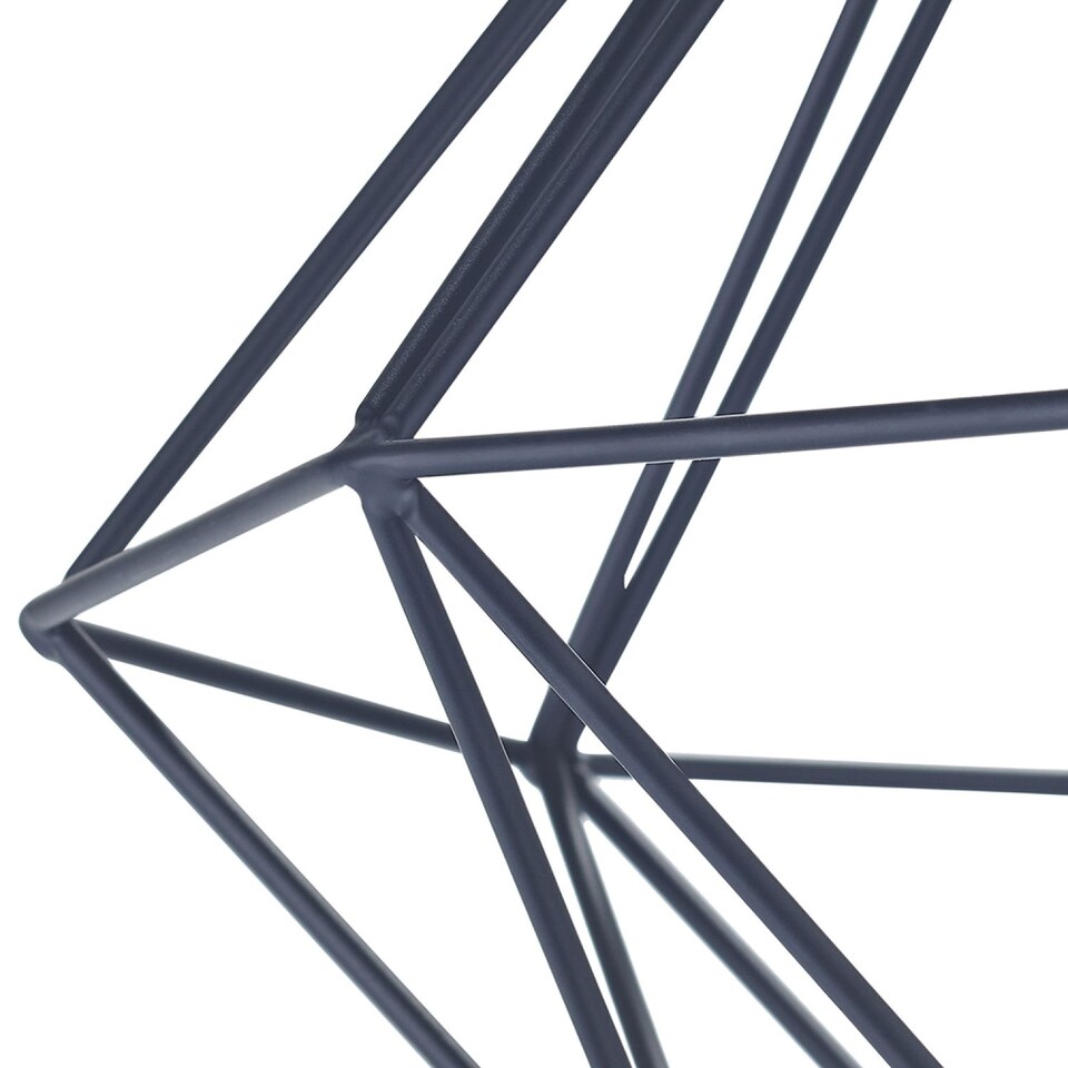 image 1 of Industrial Basket Cage Designed Matt Black Metal Semi Flush Ceiling Light | Black | Black | 1