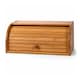 image 4 of Single Layer Roll Top Bamboo Wooden Bread Bin Kitchen Storage | Brown