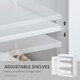 image 4 of kleankin Modern Bathroom Cabinet, Freestanding Floor Cabinet with Storage, White White