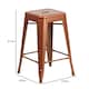 image 6 of Kai 24" Industrial Style Bar Stool Copper - Set of 4 - Modern Metal Counter Height Copper