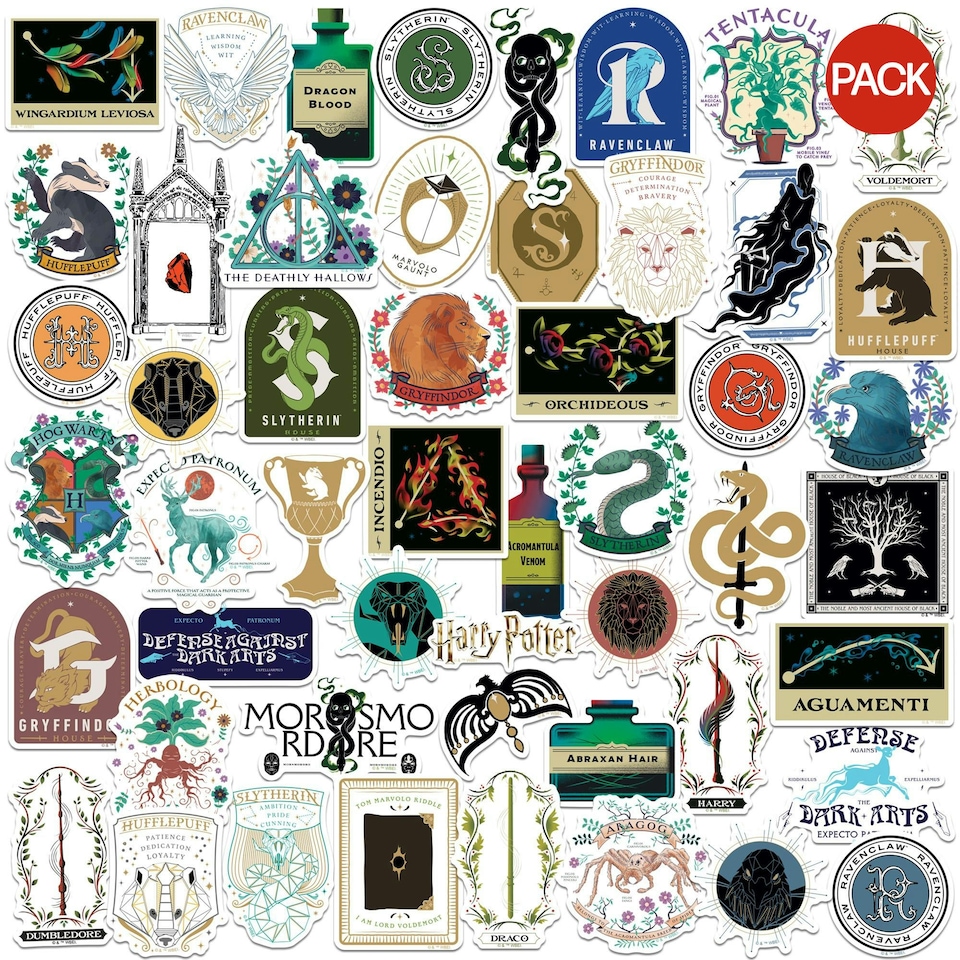 image 1 of Harry Potter Dark Arts Stickers (Pack of 100) - Multicoloured - One Size