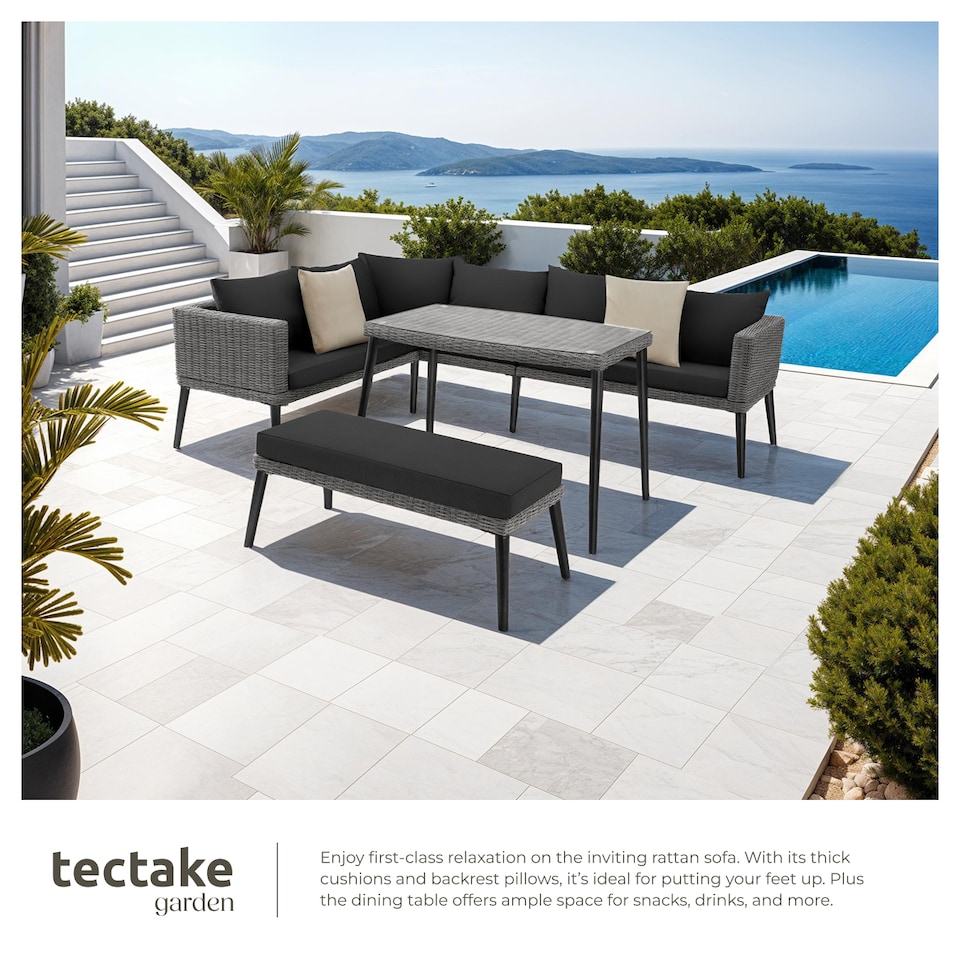 image 1 of Rattan lounge set with aluminum frame, Pula