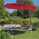image 6 of COSTWAY 10FT Cantilever Parasol Patio Offset Umbrella LED Lights Red