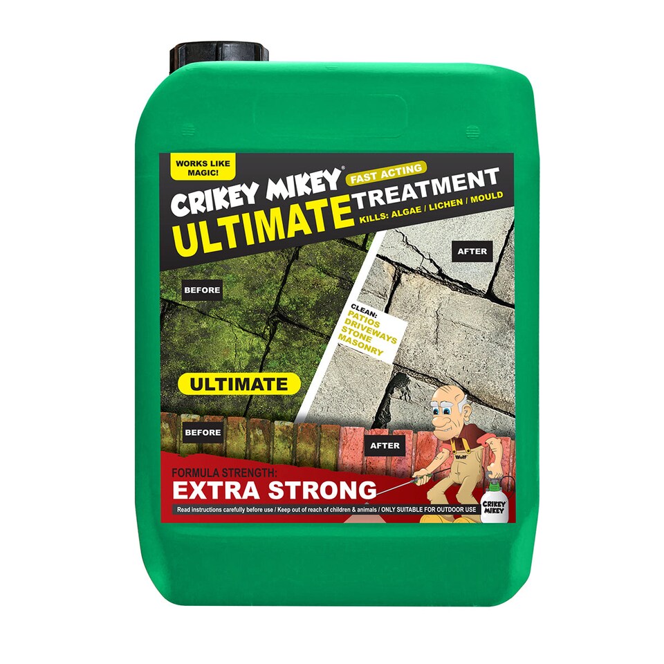 image 1 of Crikey Mikey Algae, Lichen & Mould Treatment, Extra Strong Formula, Block Paving, 20L Bulk