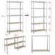 image 4 of Yaheetech 2PCS 5-Tier Metal Storage Shelves Silver, 180x30x180 cm