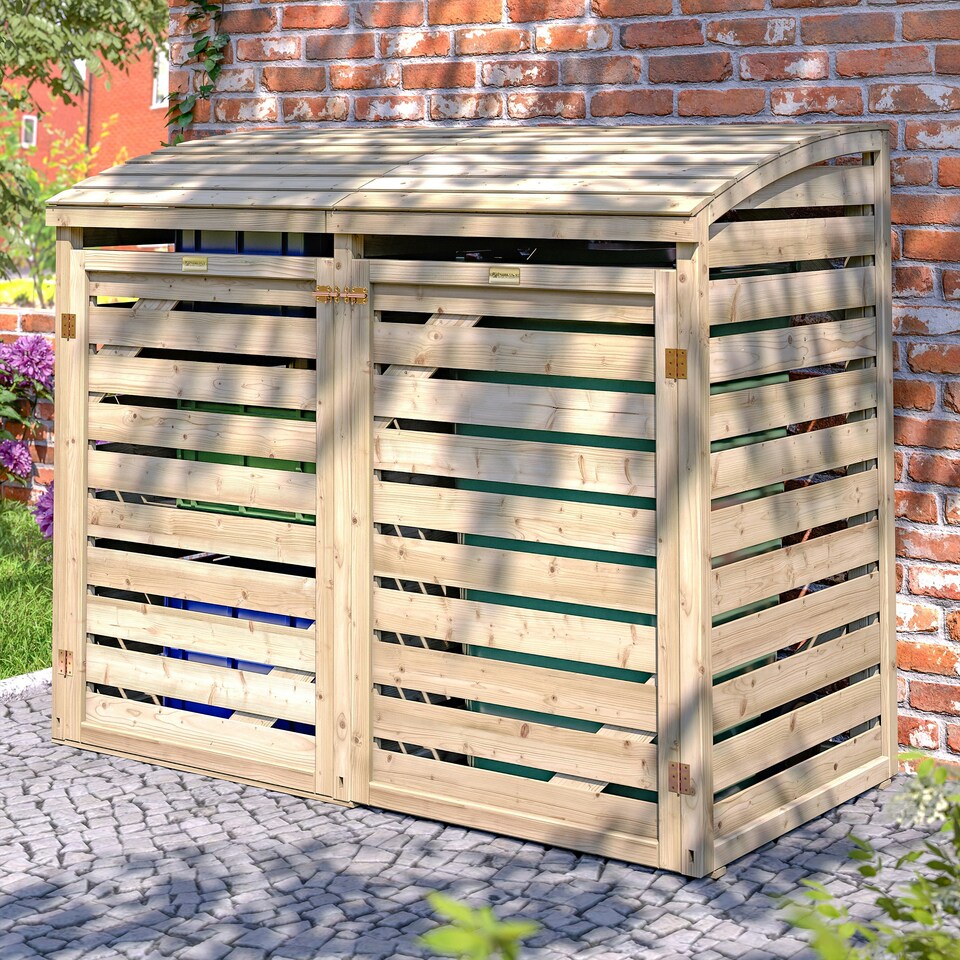image 1 of Rowlinson Timber Single Bin Store With Box Store Brown