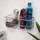 image 2 of Showerdrape Suctionloc Chrome Suction Wall Mounted Bottle Basket with Mounting Discs | Multi | 1