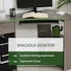 image 4 of HOMCOM L-Shaped Corner Computer Desk with 2 Shelves Worktop Grey