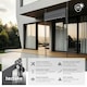 image 2 of Awning with hand crank - pressure fitted , height adjustable Black | Grey | 180 x 150 cm