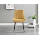image 2 of Furniturebox 2x Pesaro Mustard Velvet Black Leg Luxury Dining Chairs