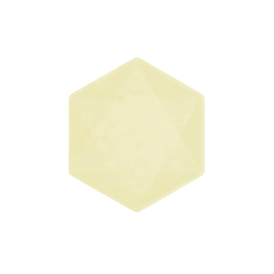 image 1 of Muted Yellow Hexagonal Vert Decor Paper Plates 21cm - Pack of 6