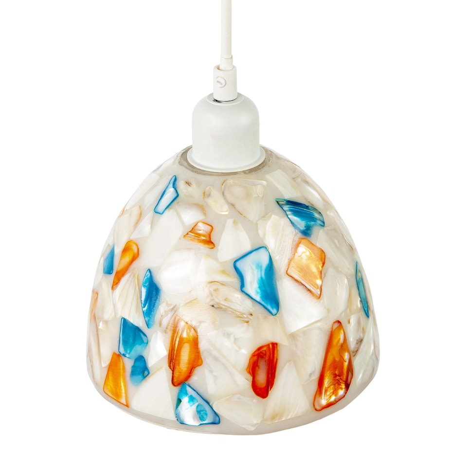 image 1 of Mother of Pearl Style Mosaic Glass Pendant Ceiling Lighting Shade