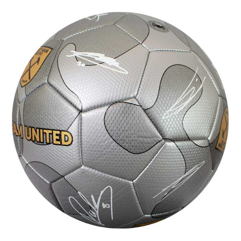 image 1 of West Ham United FC Signature Camo Football - Silver/Yellow/White - 5