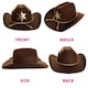 image 6 of Pack of 6 Sheriff Hat Brown | One Size