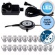 image 9 of Set of 20 - 15mm IP67 Cool White LED Decking Kit with Photocell | Chrome | Clear | 20