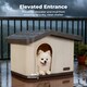image 7 of Skylos Plastic Dog House Pet Kennel Shelter for Small Medium Dogs Indoor Outdoor | Brown | S
