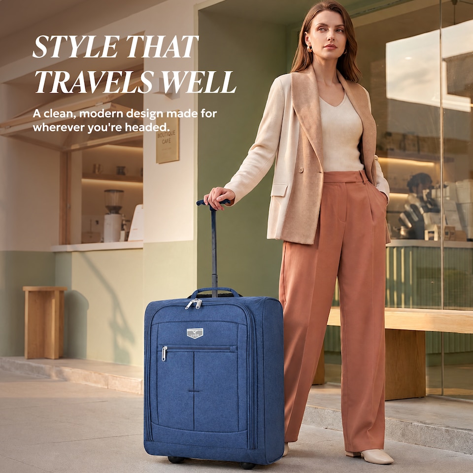 image 1 of Lugg Single Trolley Soft Cabin Bag 45x36x20cm Lightweight Hand Luggage