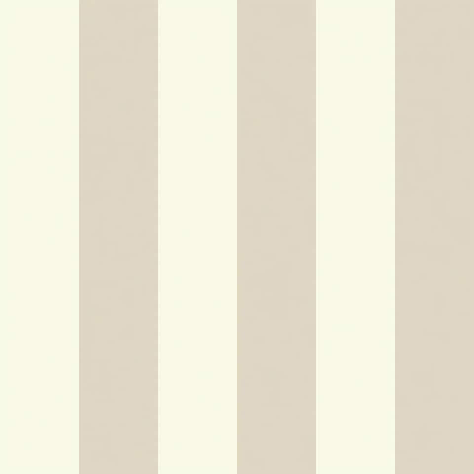 Sample of Classic Wide Stripe Wallpaper in Magnolia and Sandstone | Cream | Magnolia and Sandstone