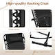 image 5 of Yaheetech 65.5 cm W  Foldable Rocking Lounger with Pillow-Black | Black | Black | One Size | 1