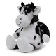 image 4 of Mumbles Zippie Cow Plush Toy - White/Black - 32cm