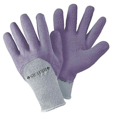 Primrose 2 Pairs Thermal Extra Grip Gardening Gloves Latex All Purpose Heather Small