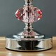 image 1 of ValueLights Pair Of Modern Polished Chrome Touch Table Lamps With Pink Pleated Shades