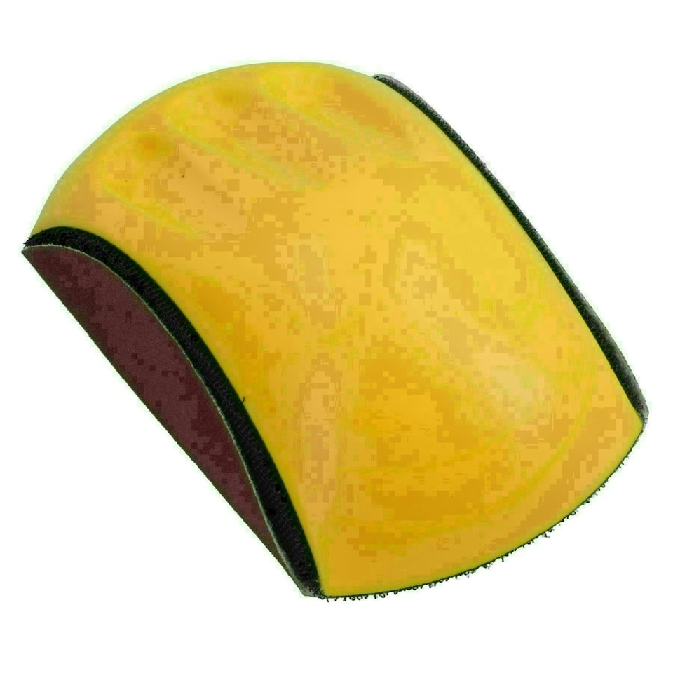 image 1 of Sanding Block Hook/Loop With 3 Discs Yellow 85 x 150 mm 3 Pads / Discs DA Sil231