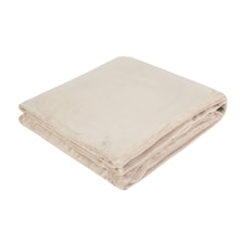 Extra Soft Warm Large Luxury Thermal Fleece Throw Blanket - 180 x 200 cm | Cream | Cream