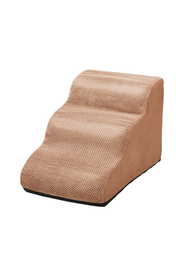 image 1 of Living and Home Non-Slip Pet Steps with Removable Washable Cover for Cats & Dogs | Grey | Brown | 1