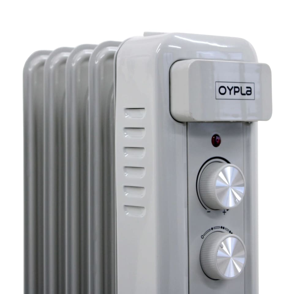 image 1 of 1000W 5 Fin Portable Oil Filled Radiator Electric Heater