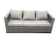 image 3 of Fimous Rattan Garden Furniture Set Outdoor Lounger Sofa with Coffee Table Armchair 3 Footstools Dark Grey Mixed