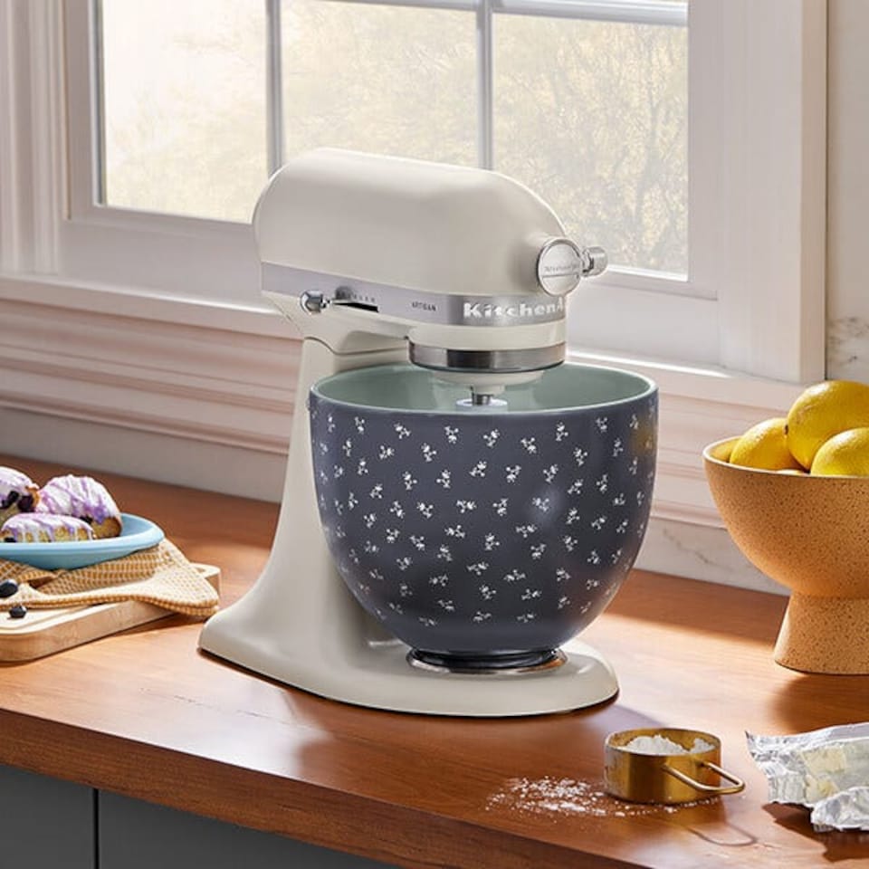 image 1 of KitchenAid Ceramic 4.8L Mixer Bowl Ceramic Bowl Vintage Florals