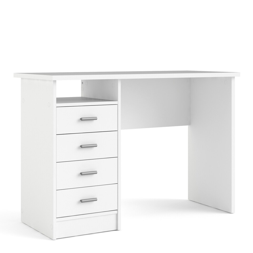 image 1 of Function Plus 4 Drawer Desk in White