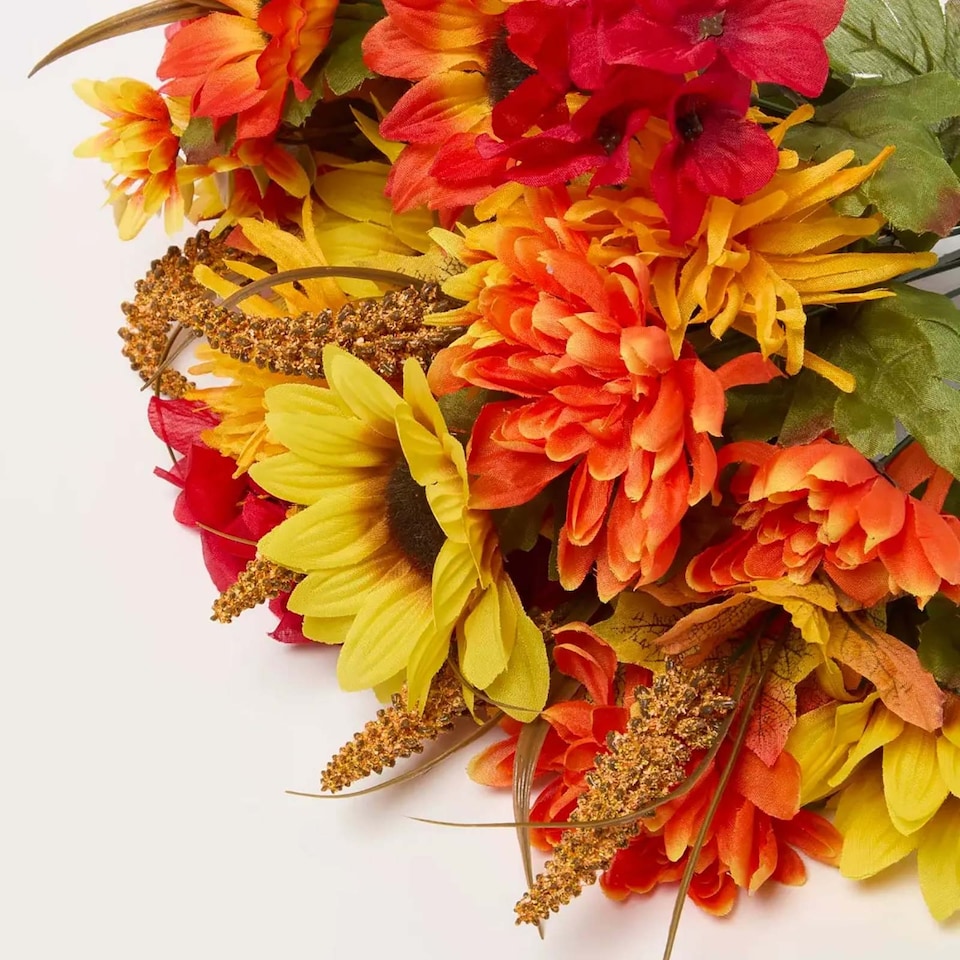 image 1 of Homescapes Artificial Foxtail Autumn Flower Bouquet, Set of 2