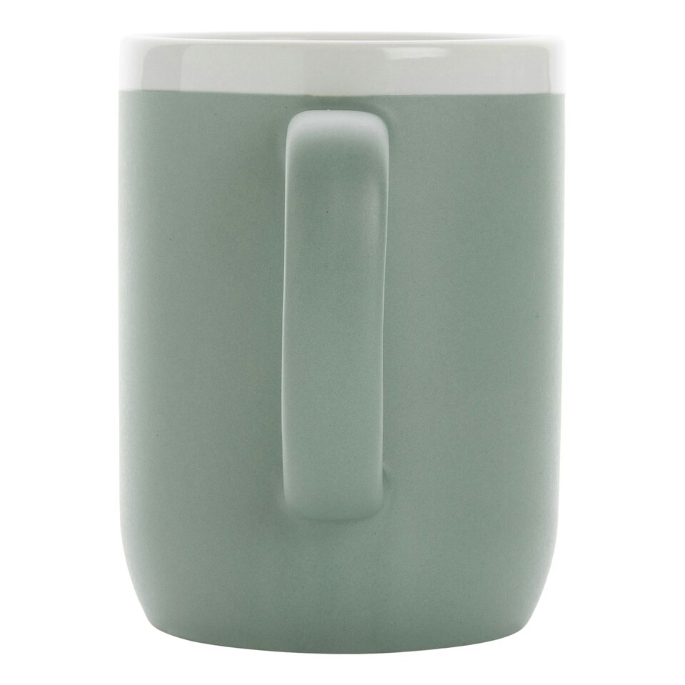 image 1 of XD Collection Contrast Rim Ceramic 300ml Mug - Green/White - One Size