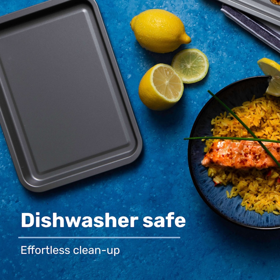 image 1 of BetterWare Air Fryer Accessories Set of 2 x 19cm Square Tins Silver/Pewter