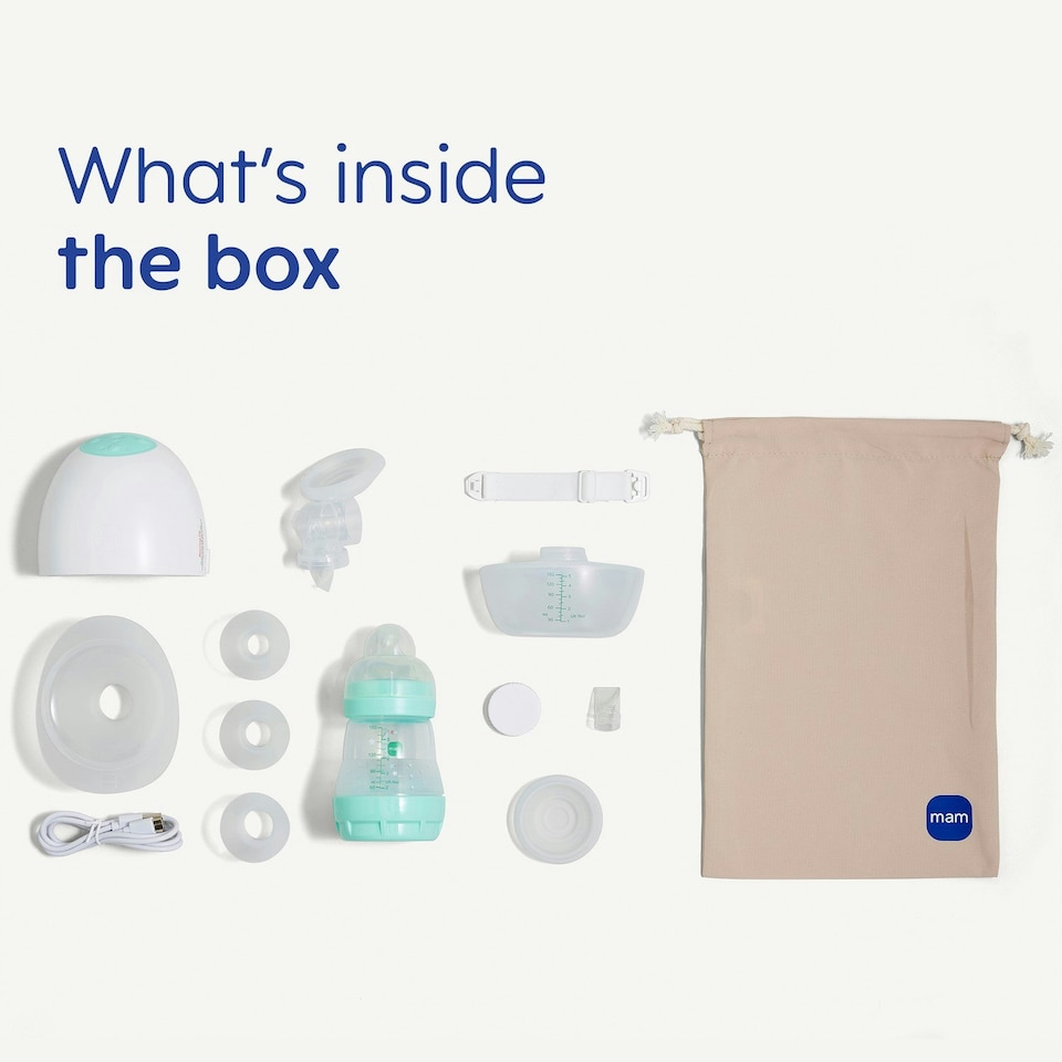 image 1 of MAM Move Single Wearable Breast Pump with 3 Modes and Silent Breast Milk Pump