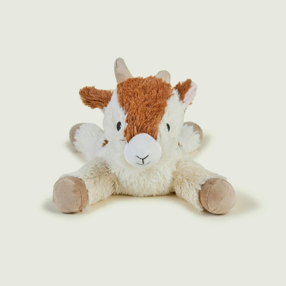 image 1 of Warmies Plush Laying Goat Microwavable Weighted Teddy