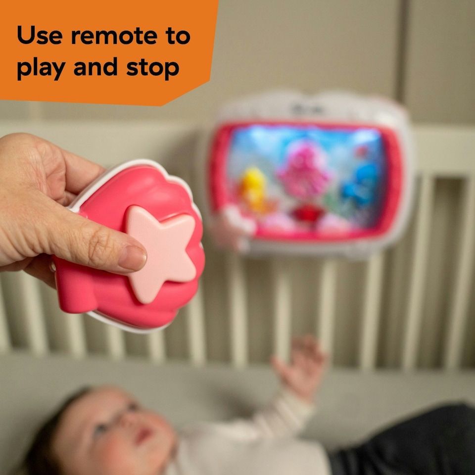 image 1 of Baby Einstein Sea Dreams Soother Musical Crib Toy Pink Suitable From Birth