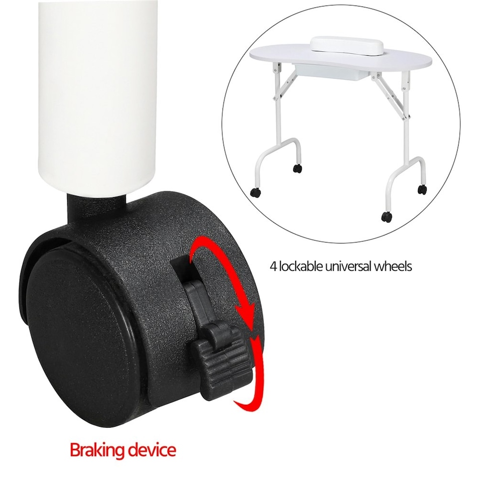 image 1 of Yaheetech Folding Manicure Table White