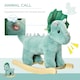 image 4 of HOMCOM Kids Plush Ride-On Rocking Horse Triceratops-shaped Toy for 36-72 Months