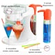 image 5 of Neo White Ice Snow Cone Slushie Slushy Slush Cold Shaver Maker Ice Scraper Drinks Cocktail Machine Electric Crusher Dispenser with 4 Straws & 4 Cups