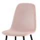 image 3 of Luxe Dining Chair 4pc Heavenly Pink Black Powder Legs Pink