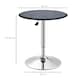 image 3 of HOMCOM 93cm Adjustable Round Bar Table with PVC Leather Steel Black