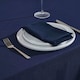 image 2 of Homescapes Navy Blue Set of 4 Cotton Napkins | Blue | One Size | 1